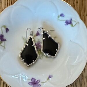 Kendra Scott-Elegant Black and Silver Earrings